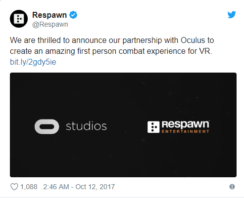 Apex Legends developer Respawn will unveil new VR combat game in September